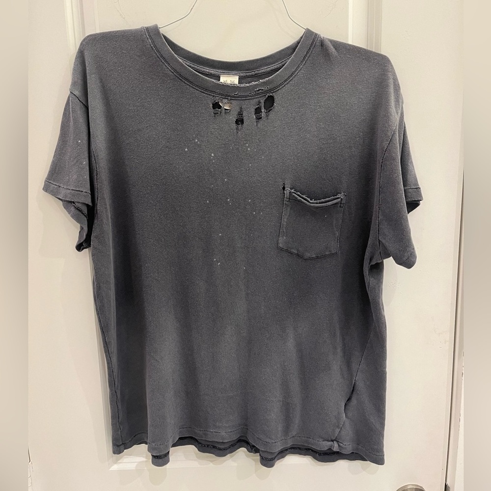 We the Free Distressed Vintage Pocket Tee